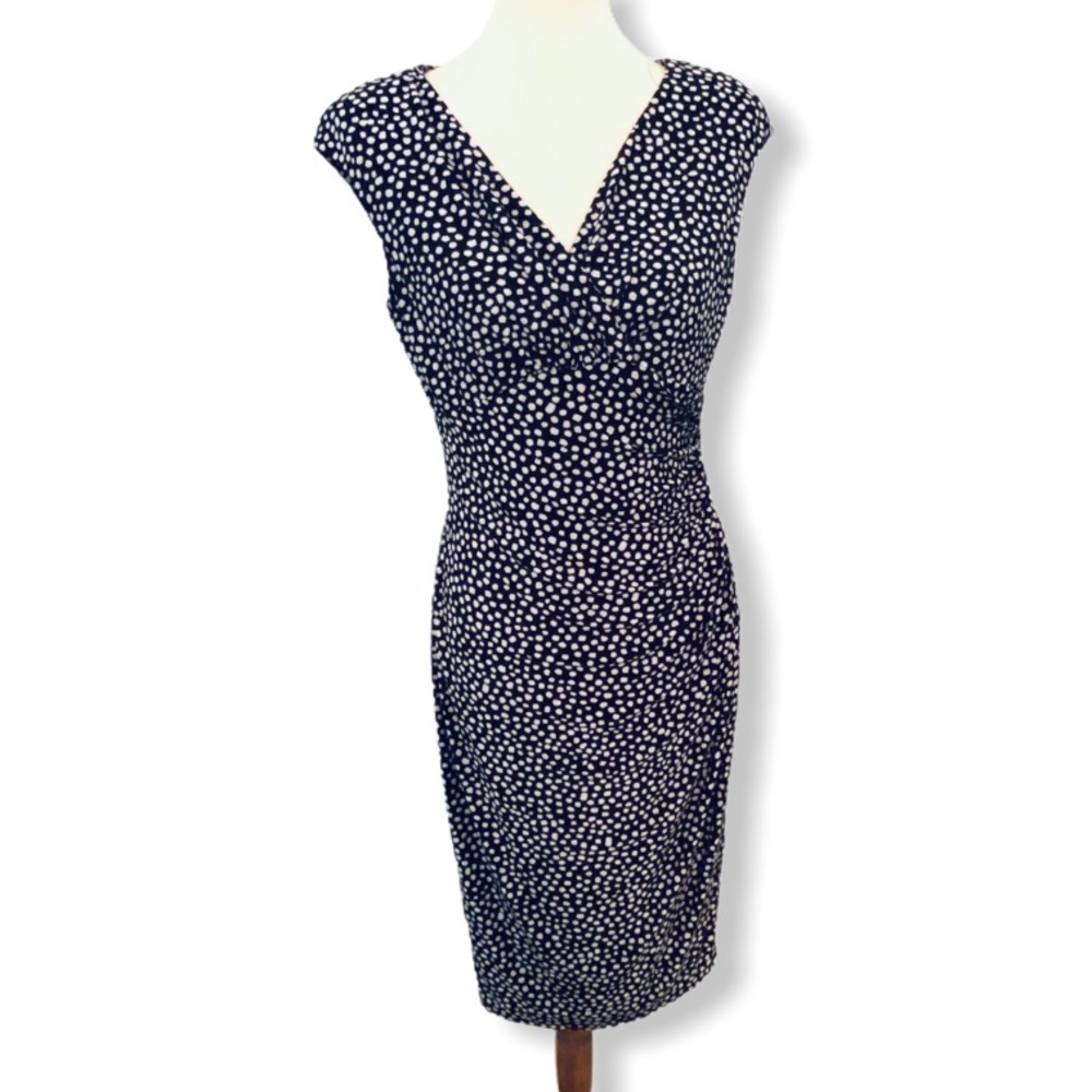 Lauren Ralph Lauren Black and White Polka Dot Dress